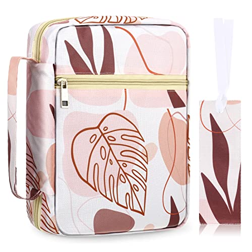 Laumoi Bible Cover Case for Women 10'' Leaf Bible Holder Case Large Religious Carrying Bag for Women Study Christian Book Gift (Boho Style) - style: Boho Style