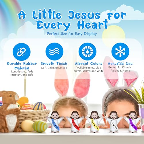 25 Pcs Little Jesus Figures, Mini Jesus Figurines Tiny Statues - color: Lively Color（25pcs）, size: 1.4Inch(25pcs)