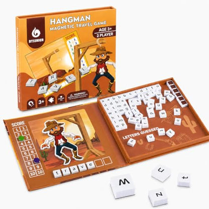 TRAVOFUN Magnetic Hangman Game | Travel Games for Kids Ages 4-8 - style: Hangman Game