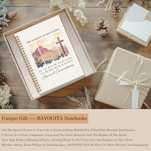 Western Desert Christian Spiral Notebooks, Purpose of Education Bible Journaling Notebook, Religious Journal for Women, Church Notes Notebook, Faith Based Gifts, 5.5x8.3 Inches - color: Desert Christian