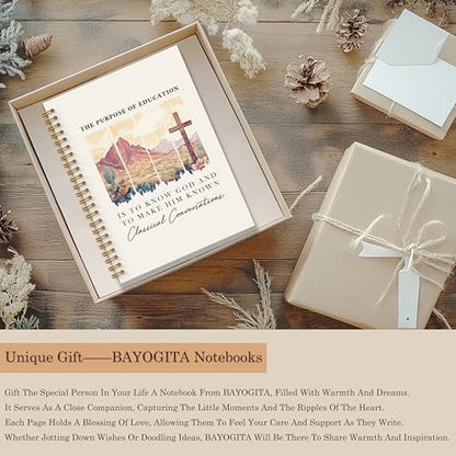 Western Desert Christian Spiral Notebooks, Purpose of Education Bible Journaling Notebook, Religious Journal for Women, Church Notes Notebook, Faith Based Gifts, 5.5x8.3 Inches - color: Desert Christian