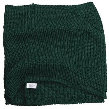 NEOSAN Womens Thick Ribbed Knit Winter Infinity Circle Loop Scarf - color: Dark Green