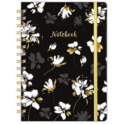 Frasukis Ruled Notebook -Lined Journal with Premium Thick Paper,8.5" X 6.4" - color: black-3