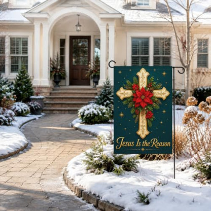 Louise Maelys Christmas Nativity Religious Garden Yard Flag 12x18 Inch - color: Multi-4