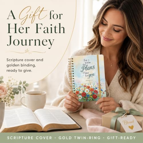 Hardcover Blank Christian Notebook – 140 Pages – Jeremiah 29:11 - color: Plans