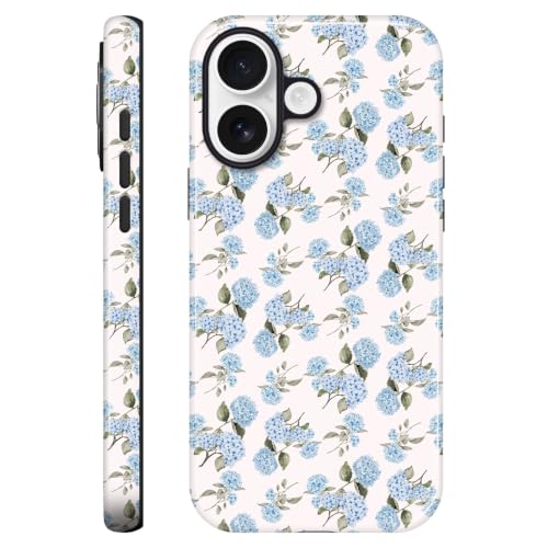 Kairos for iPhone 17 Case - Military Protection Blue Hydrangea Pattern - color: bluecut, size: iPhone 17(6.3,2025)