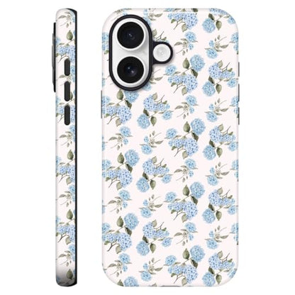 Kairos for iPhone 17 Case - Military Protection Blue Hydrangea Pattern - color: bluecut, size: iPhone 17(6.3,2025)