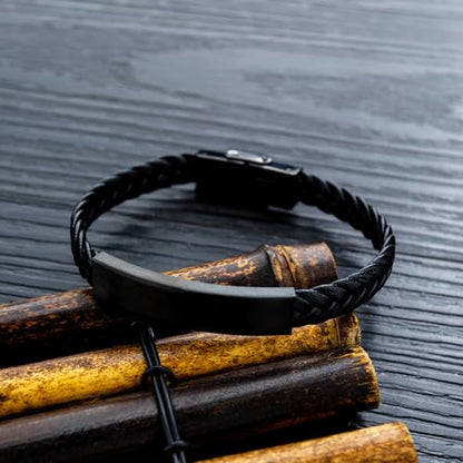 Christian Bible Verse Braided Leather Bracelet, Romans 12:21 inspirational Encouragement Gifts Faith Engraved Stainless Steel Adjustable Religious Jewelry Cross Bracelet For Men Women