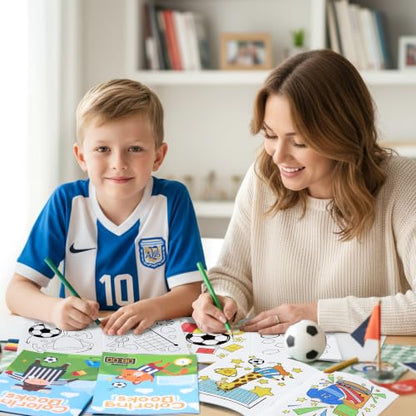 Bulk Soccer Coloring Books, 24Pcs Mini Drawing Booklet for Kids - style: Soccer