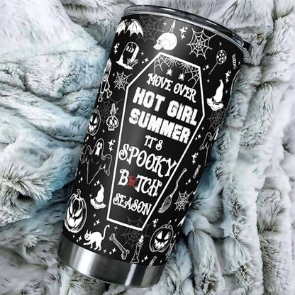 Personalized Halloween Tumbler Custom Name Witch Travel Mug Coffee Insulated Cup with Lid Stainless Steel 20Oz 30Oz Gifts for Women Girls Spooky Season - color: Halloween 567