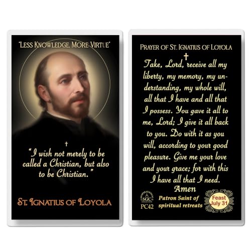 St. Ignatius of Loyola Laminated Prayer Cards pack of 20