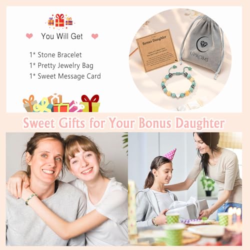 UPROMI To My Daughter/Granddaughter/Niece Bracelet Gifts for Girls - style: Bonus Daughter