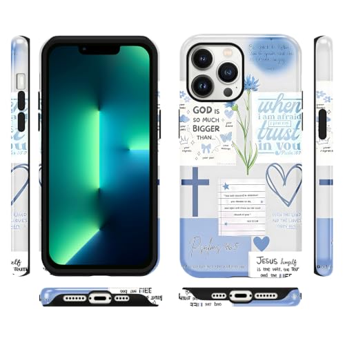 Cute Blue Jesus Christian Phone Case for iPhone 13 Pro 6.1'' - color: Blue, size: iPhone 13 Pro
