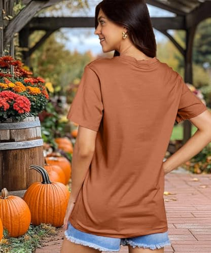 Womens Jesus Graphic Tee Bible Verse Shirts Christian Religious T Shirt Top - color: Burnt Orange-fall, size: XX-Large