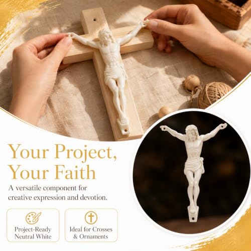 Cabilock DIY Jesus Figurine for Crucifix Wall Cross and Christian Crafts