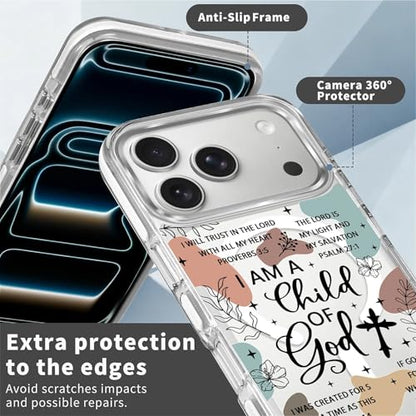 for iPhone 17 Pro/iPhone 18 Pro Case [Compatible with Magsafe],Girls Women Clear Magnetic Case Silicone Shockproof Protective Cover with Pattern Bible Verses - color: Bible Verses, size: iPhone 17 Pro/iPhone 18 Pro