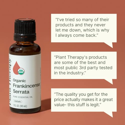 Plant Therapy Organic Frankincense Serrata Essential Oil, 30 mL (1 oz) - size: 1 Fl Oz (Pack of 1)
