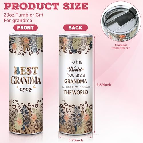 Silkfly 3 Pcs Best Grandma Ever Gifts Set for Thanksgiving Christmas Day - style: Best Grandma Ever