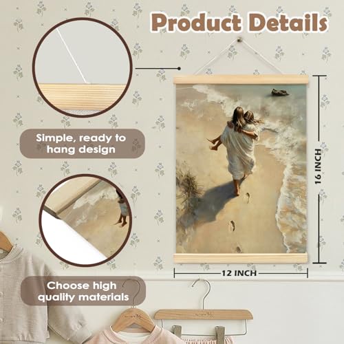 YZSLA Christian Wall Art Decor,Jesus Wall art Hanging Canvas Prints - color: Bible-Beach