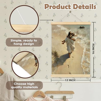 YZSLA Christian Wall Art Decor,Jesus Wall art Hanging Canvas Prints - color: Bible-Beach