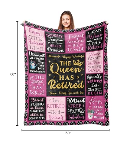 Lcobion Retirement Gift for Woman, Retirement Blanket 50" X 60" - color: Retirement Gifts, size: 60"*50"