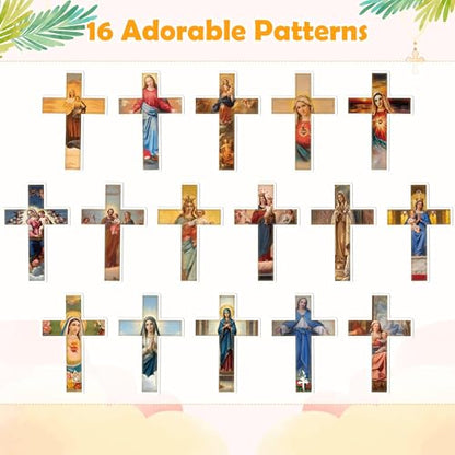 Catholicism Cross Roll Stickers for Kids Adults, 1000Pcs in 2 Rolls - style: Catholicism Cross