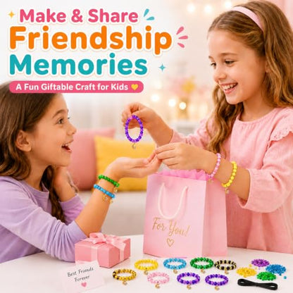 Cinrobiye 24 Set DIY Friendship Bracelet Making Kit, 600 Pony Beads Jewelry Craft Set with Moon Star Charms & Elastic Cord, Summer Classroom Craft Kit for Kids Teens Party Favors - style: Ramadan