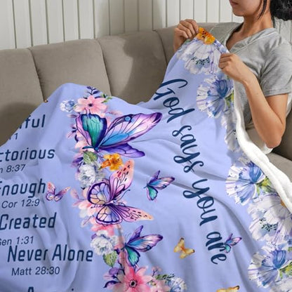 Personalized Baby Blankets with Name Religious Throw Blanket for Girls - color: Design13