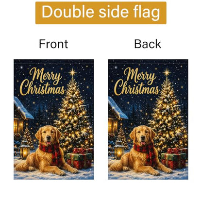 Louise Maelys Christmas Tree Dog Garden Yard Flag 12x18 Inch - color: Multi-5