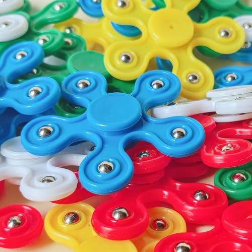 50 Pcs Mini Fidget Spinners Bulk Toys Party Favors for Kids, Goodie Bags Stuffers,Birthday Return Gifts, Treasure Box, Back to School Classroom Reward Prizes-2.4"