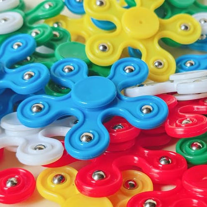 50 Pcs Mini Fidget Spinners Bulk Toys Party Favors for Kids, Goodie Bags Stuffers,Birthday Return Gifts, Treasure Box, Back to School Classroom Reward Prizes-2.4"