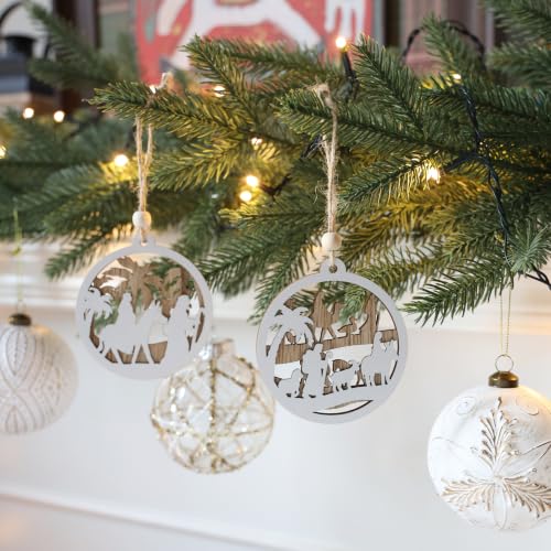 18 Pieces Nativity Scene Ornaments Christmas Tree Decorations