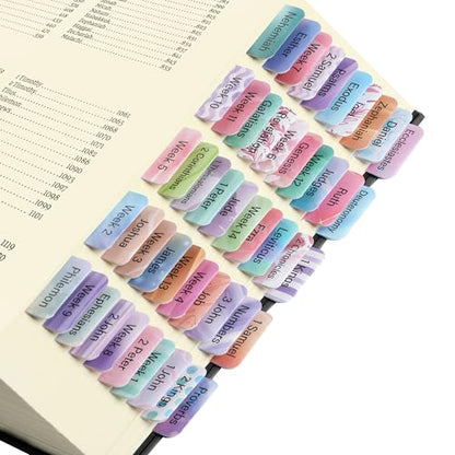 Mr. Pen- Laminated Bible Tabs, 120 pcs, Easy-to-Read & Apply - color: Dreamy Tapestry