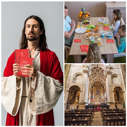 INSADA Christian Prayer Journal Spiral Red Notebooks Bulk with Pens- Small Lined Notepads (4.13”x5.43”) - Christian Gifts for women, Church Members & Bible Study Groups (30 Sets Red) - color: red