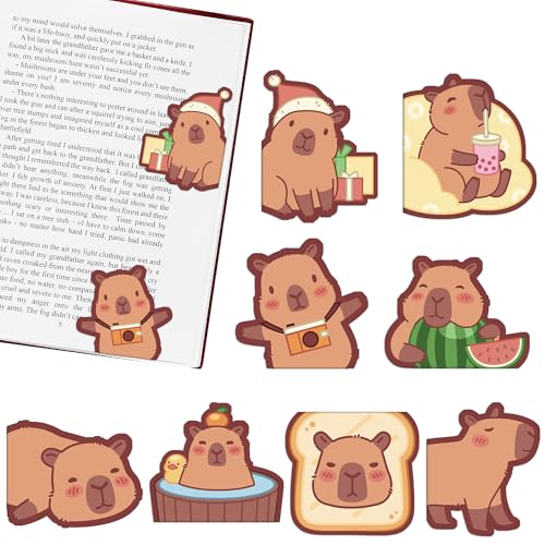 Capybara Magnetic Bookmarks Gifts - 8 Pcs Cute Animals Bookmark - style: Capybara