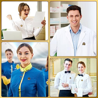 Lyrow 32 Pcs Employee Appreciation Lapel Pin 4/5 Inch Motivational Excellence Enamel Recognition Pins for Employee Staff Team Gift(Novel Color) - color: Novel Color