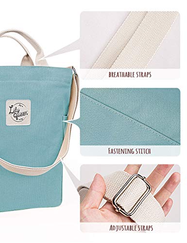 Lily queen Women Canvas Tote Handbags Casual Shoulder Work Bag Crossbody - color: Blue