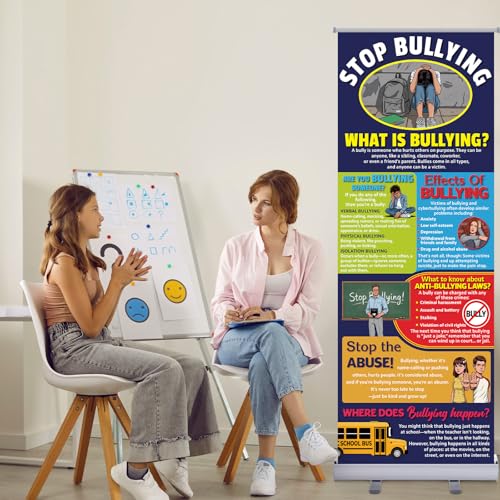 Ceenna 24 x 63 Inch Bullying Prevention Retractable Banner Roll up Banner - style: Bullying Prevention
