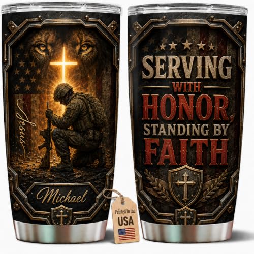 Personalized Christian Gifts For Men - A Child Of God Bible Faith Warrior Tumbler V14 - Man Of Faith Christ Religious For Dad, Husband, Grandpa on Fathers Day, Christmas, Birthday - color: CH-VAR-14