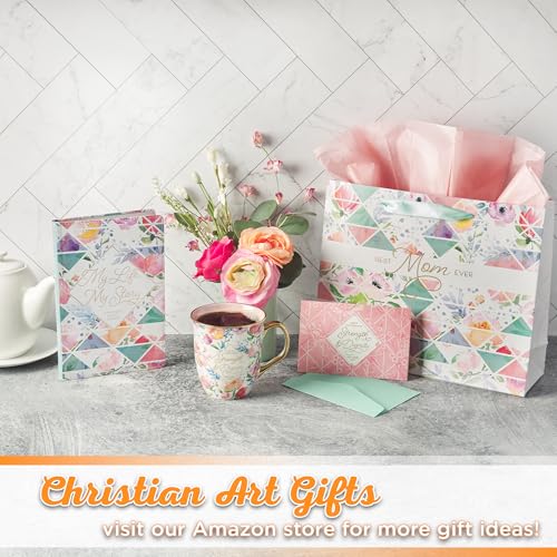 Christian Art Gifts Large Gift Bag for Mom with Card & Tissue, Gold - color: Best Mom/Multi, style: Large Landscape
