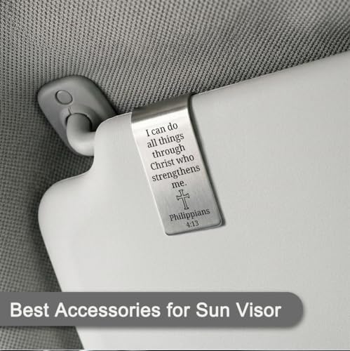I Can Do All Things Through Christ Christian Visor Clip for Cars