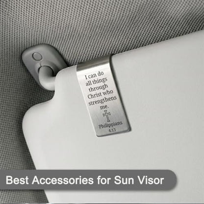 I Can Do All Things Through Christ Christian Visor Clip for Cars