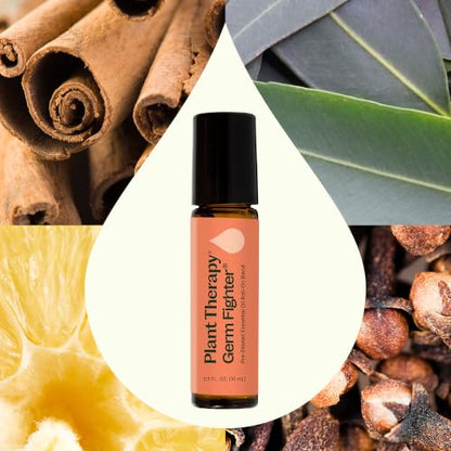 Plant Therapy Germ Fighter Essential Oil Blend 10 mL (1/3 oz) - style: Pre-Diluted Roll On