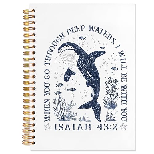 Shark Bible Notebooks for Note Taking, Shark Gifts, Shark Christian Office Supplies, Christian Journaling Notebook, Scripture Journals for Writing, Prayer Journal for Woman 5.5x8.3 - color: blue
