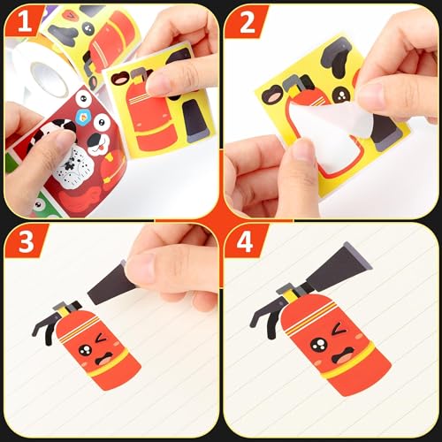 Haooryx Firefighter DIY Sticker Roll, 300Pcs Make Your Own Firefighter Dog - style: Firefighter 1Roll