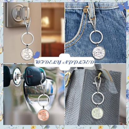 Fumete Christian Keychain Bulk for Wowen Men - style: Butterfly Wildflower