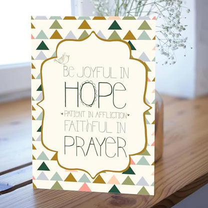 KJV Be Joyful in Hope Encouragement Card, 1 Count - color: Be Joyful in Hope