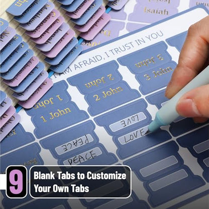 Mr. Pen- Laminated Bible Tabs, 75 pcs, Roseate Dusk - color: Roseate Dusk