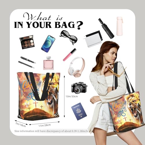 Bible Tote Bags for Women Christian Gifts Religious Church Shoulder Bag - color: Bible-33