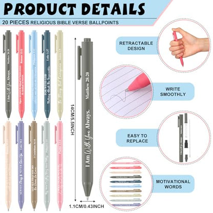 Eersida 80 Pcs Christian Gifts Bulk, Pastel Bible Notebooks Pens Keychain - color: Pastel, style: Bible
